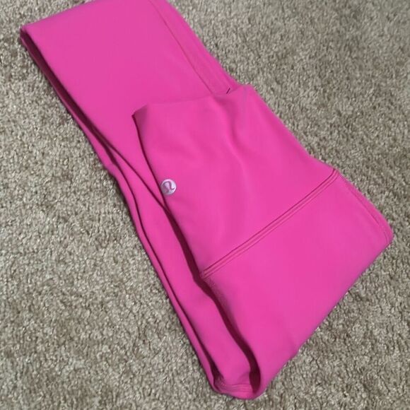 Lululemon Women's 4 High Rise Align Leggings Solid Pink Full Length Soft Yoga - Picture 1 of 14